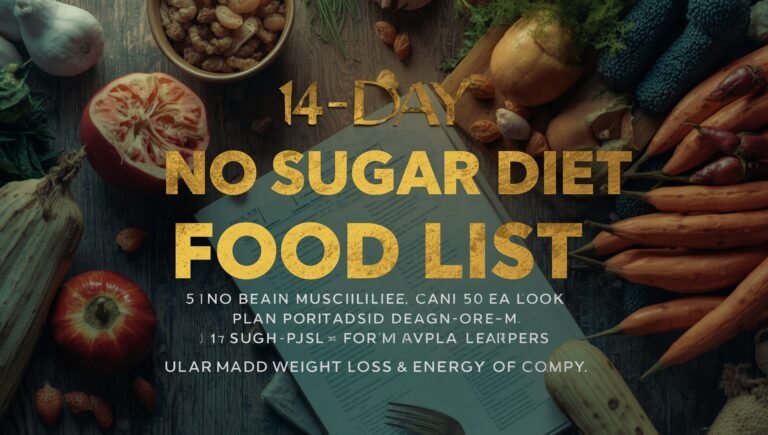 14 day no sugar diet food list