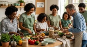 sustainable eating habits healthy family