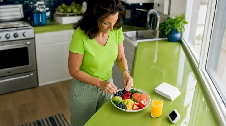 Woman preparing healthy breakfast to improve appetite
